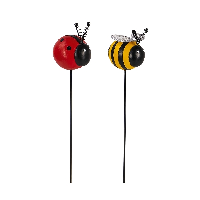 Bumble Bee OR Ladybug Plant Pick  