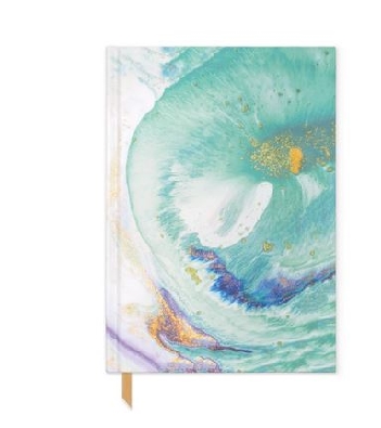 Teal Marbled Journal with Pen Holder
  