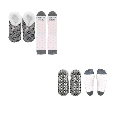   Love You Friend   Slipper &amp; Sock Gift Set

This slipper and soc...