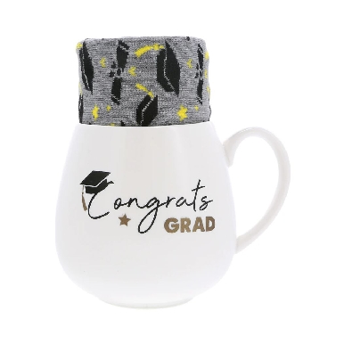 Graduation Mug &amp; Sock Set

The mug has a sparkly gold and black  ...