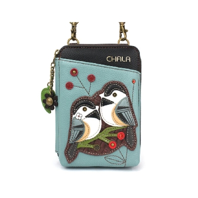 Wallet Crossbody
Chickadee/Blue
Faux Leather
4.5  x7  x1.5  

...