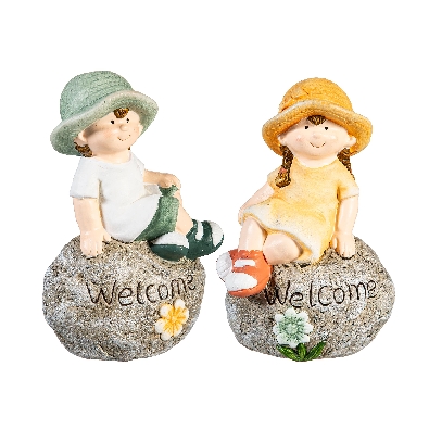 Garden Kids 
Sitting On A Welcoming Rock
Boy or Girl
7    