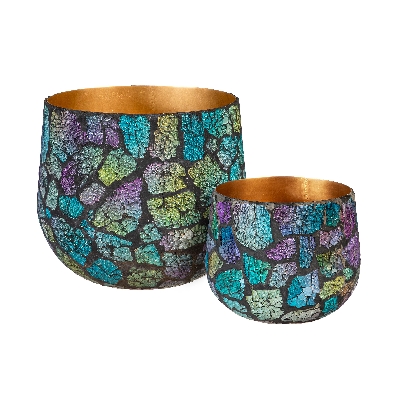 Garden Of Wonder Planter
Mosaic Glass
Set of 2  