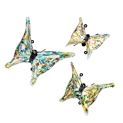 Glass Butterfly w/ Iron Feet
Set of 3
  