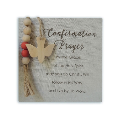 Confirmation Plaque w/ Beads
6  

Fabric covered MDF Confirmatio...