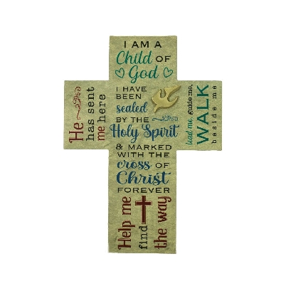 Wall Cross
Child Of God
w/ Dove
8x11  

Holy Spirit sublimated...