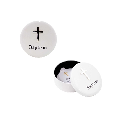 Baptism
Round Keepsake Box
w/ Cross
3    
