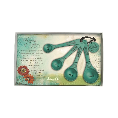   Woman Of Faith   Measuring Spoon Set

Measuring spoon set in gi...