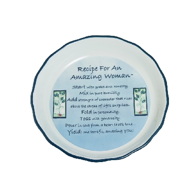   Amazing Woman   Pie Plate
Blue
10.5  

Pretty ceramic pie pla...