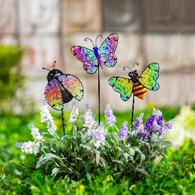  Printed Mosaic Pollinator Plant Pick
3 Styles  