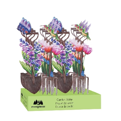 Lavender Shovel Metal Garden Stake from the Cottage Garden Collecti...