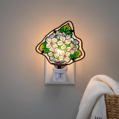 Hydrangea Glass Nightlight  