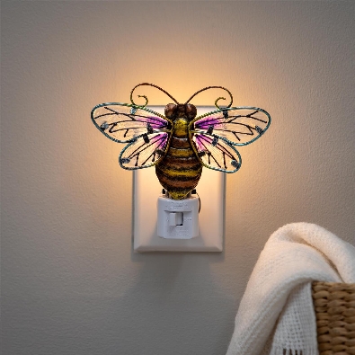 Bumble Bee Glass Nightlight  