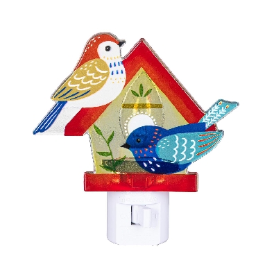 Birdhouse Glass Nightlight  