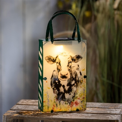 Cow Bag Shape Solar Lantern from the Hillside Pasture Collection  