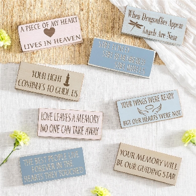 Memorial Table Décor Wood Sign   