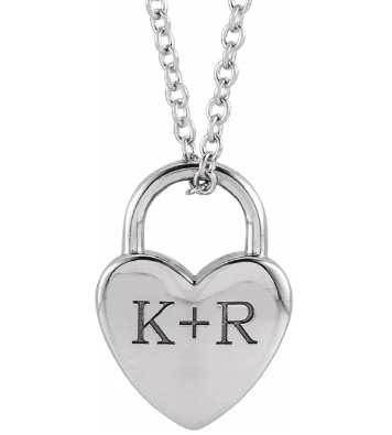 Engraved Heart-Shaped Pendant with Chain
Engrave up to 3 Spaces (A...