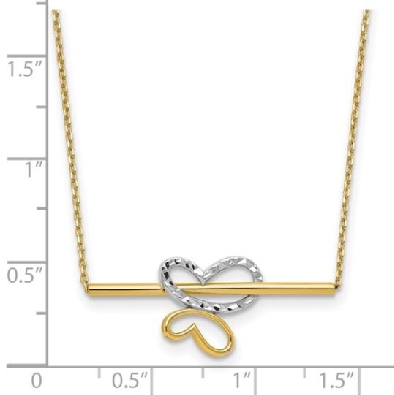 Butterfly Bar Necklace
Polished Diamond Cut
10K Yellow Gold w/ Rh...