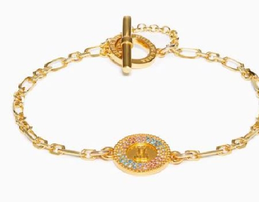 Hillberg &amp; Berk 
Petal Bracelet
Marigold/Gold
Gold plated sterli...