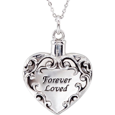 Sterling Silver Forever Loved Ash Holder Pendant  