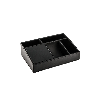 Table Tray Accessory Organizer - Faux Leather

This modern; faux ...