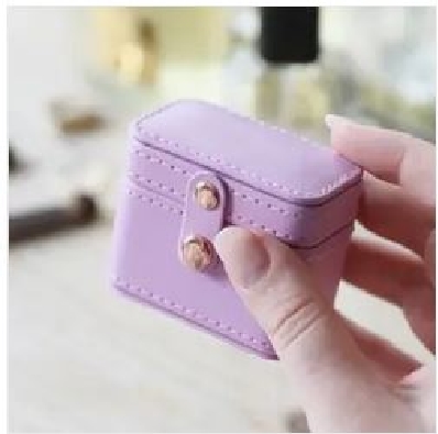 Mini Travel Ring Box; Purple  