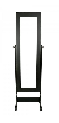 Fully-locking jewelry cabinet in java finish
Full length exterior ...