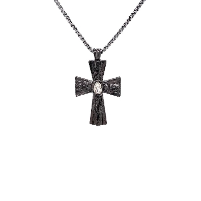 Silver and Black Rhodium Raw Diamond Cross

Inspired by ancient s...