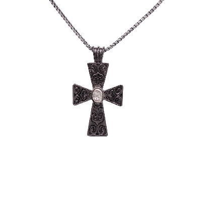 Silver and Black Rhodium Raw Diamond Cross

Inspired by ancient s...