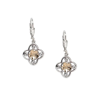 Keith Jack -   Forget Me Knot  
Leverback Earrings
Silver /10Kt Y...