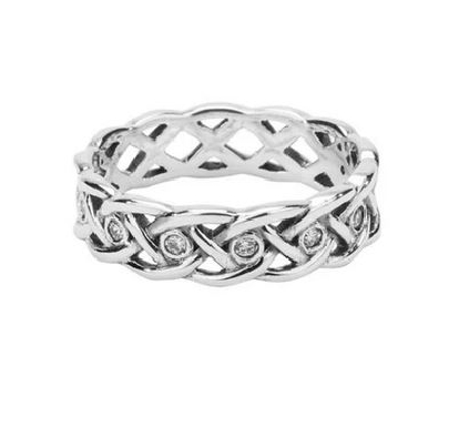 Keith Jack
Love Knot Ring with Interwoven Stones
Silver &amp; CZ
6mm...