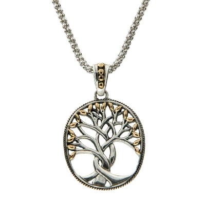 Keith Jack -   Tree of Life   Collection Pendant 
Silver &amp; 18KT YG...