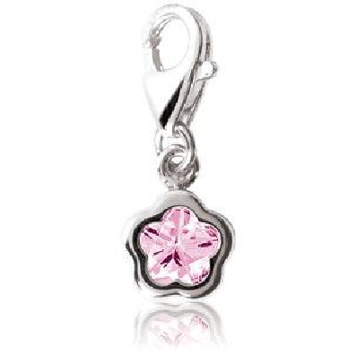 Silver BFlower Charm
Available in five colors: purple; white; pink...
