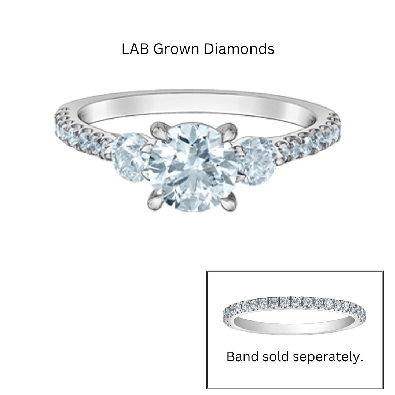 LAB Grown Diamond Three-Stone Ring 1.50ctw
From the Diamond Evolut...