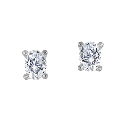 LAB-Grown Oval Diamond Earrings 1.0ctw
14KT White Gold  
