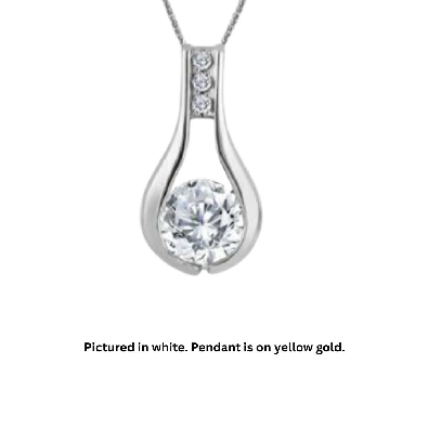 LAB-Grown Diamond Pendant 1.04ctw
1.0ct Centre
14KT Yellow Gold
  