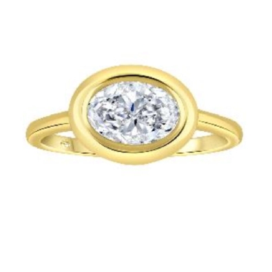 LAB-Grown Bezel-Set Oval Diamond Ring 1.50ct
14KT Yellow Gold


  