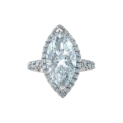 Marquise Halo LAB-Grown Diamond Ring
5.93ctw
14KT White GOld

C...