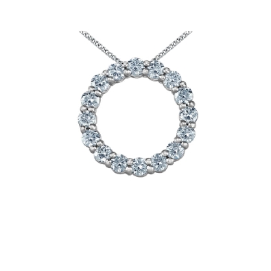 LAB-Grown Diamond Circle of Love Pendant 1.0ctw
10KT White Gold  