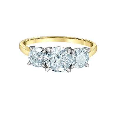 LAB-Grown Diamond Classic 3-Stone Ring 2.0ctw
1.0ct centre
14KT Y...