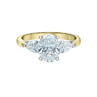 LAB-Grown Diamond Oval Trellis 3-Stone Ring 2.10ctw
1.5ct centre
...