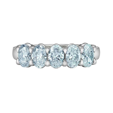 LAB-Grown Oval Diamond Ring 1.5ctw
VS; D-F
14KT White Gold 
  