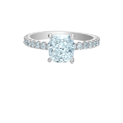 LAB-Grown Radiant-Cut Diamond Hidden Halo Engagement Ring 2.0ctw
1...