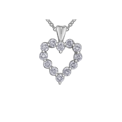 LAB-Grown Diamond Heart Pendant 0.75ctw
10KT White Gold  