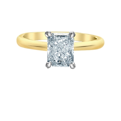 LAB-Grown Radiant-Cut Diamond Ring 1.51ct
14KT Yellow and White Go...