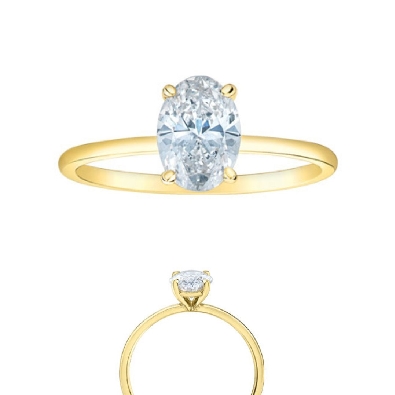 1.0ct Oval LAB-Grown Diamond Ring
VS1; E; Ex
14KT Yellow Gold
  