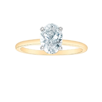 LAB-Grown Oval Solitaire Ring 1.09ct
14KT Yellow and White Gold
...