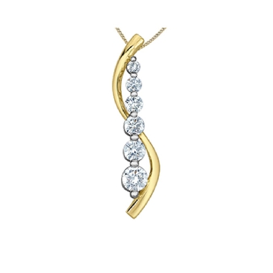 LAB-Grown Diamond Pendant
1.00ctw
10KT Yellow Gold 
VS; D-F  