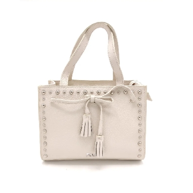 Tumbled Genuine Leather Handbag in Beige
Made in Italy.

Finishe...