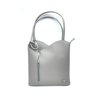 Genuine Tumbled Leather Bag/Backpack in Light Grey
Made in Italy. ...